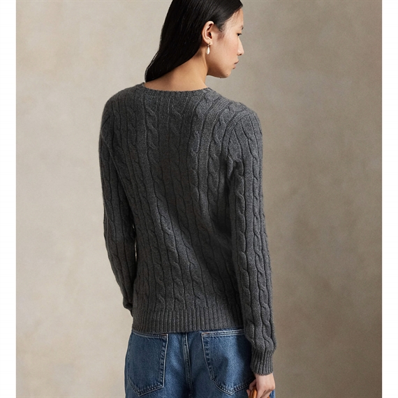 Polo Ralph Lauren Cable Knit Cashmere Sweater, Flannel Grey
